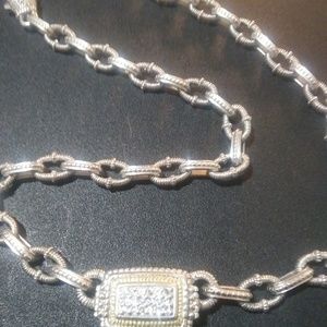 NWOT JUDITH RIPKA TWO-TONE DIAMOND NECKLACE, NWOT